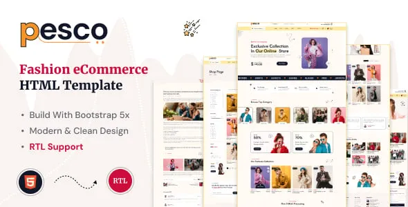 Pesco - eCommerce HTML + RTL Template